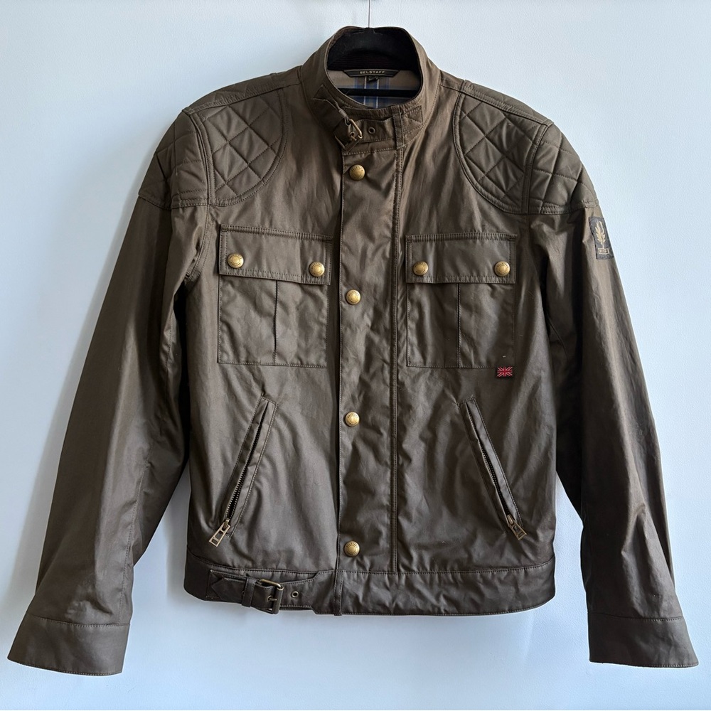 Belstaff Brooklands Waxed Cotton Motorcycle Jacket | Size S | Mahogany